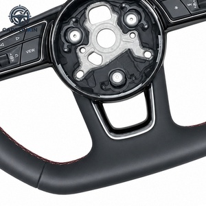 Volante Deportivo Personalizado de Cuero Perforado/Fibra de Carbono Negro M Sport para Audi B8/B9/R8/Q5/Q3/A3/A5/A4/MK3/TTRS/TTS/MK-JIONX - Product Image 6