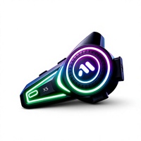 Casque Intercom X5 Étanche, Anti-Poussière et Anti-Bruit pour Moto ; Intercom pour Deux Motocyclistes ; Écouteurs