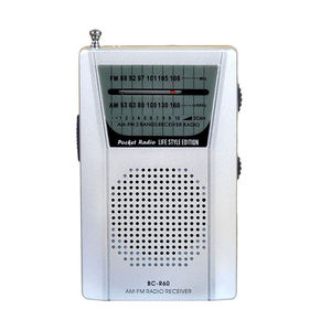 Portable Factory AM FM 2 Band Pocket Radio with Built-in Speaker Classic Analog Radio Telescopic Antenna Standard Frequency - Product Image 2