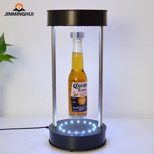 Lujosa pantalla de luz LED giratoria de levitación magnética logotipo personalizado transmisión en vivo licor brillante para botella de champán - Product Image 6