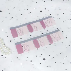 Designer Nail Wraps Pink Leopard Print Nail Stickers Nail Wraps