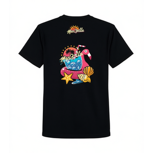 T-Shirt Promozionale Mar3ella Nera a Maniche Corte con Design Grafico per l'Estate - Product Image 1