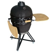 Barbecue en céramique Kamado personnalisé de 22 pouces, sans fumée, au charbon de bois, design compact pour la maison et l'extérieur