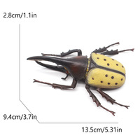 Modèle d'insecte animal de simulation Licorne Fée Grand Ver de Poche Longue Halberd Dragon Fin Ornements à Cinq Cornes Jouet en Plastique 4-6 ans