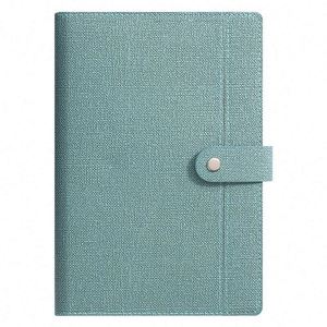 Libreta de Negocios Personalizable 2025, Tapa Dura de Cuero Grueso, Tamaño A5, 100 Hojas, Cosido con Hilo, para Apuntes de Trabajo y Reuniones - Product Image 1