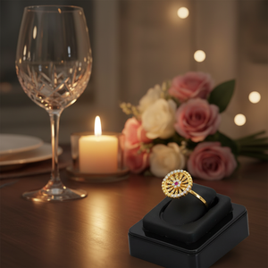 Jewelemarket Gold Plated Pink & White <b>Fine</b> <b>Ring</b> with Austrian Stone 11714328WHP Product - Product Image 3