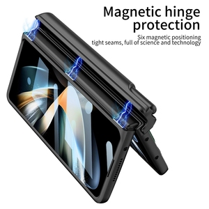 เคส PC แข็งกันกระแทกพร้อมช่องใส่ปากกา,สายรัดข้อมือป้องกันบานพับสำหรับ Samsung Galaxy Z Fold 4 <span class=keywords><strong>Fold4</strong></span> 5G - Product Image 3