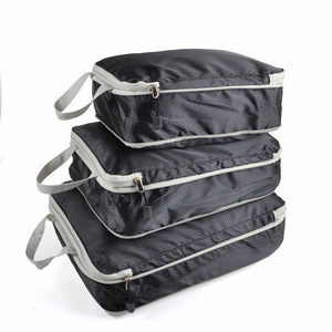 Travel Storage Compressor Bag Set Nylon Cube Luggage Clothing Shoe Organizer for Travel - Product Image 1