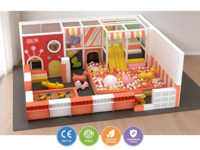 Équipement de jeu intérieur pour enfants, directement de l'usine, avec toboggan ondulé, piscine à balles, table à sable et zone trampoline pour centre commercial