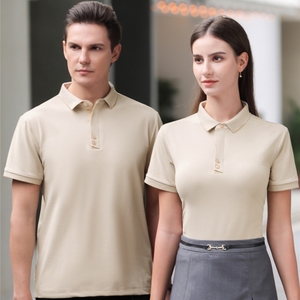 Polo Casual Unisex di Alta Qualità in Cotone Lavorato a Maglia Antipiega con Logo Ricamato Personalizzato, Maniche Corte con Bottoni per Golf - Product Image 4