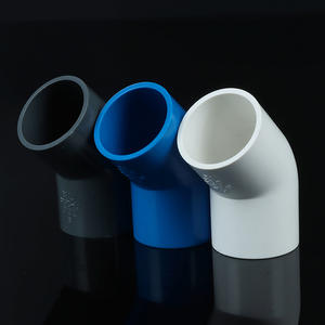 Raccords coudés <span class=keywords><strong>PVC</strong></span> 45° à connexion femelle, tête hexagonale, résistants à la corrosion et à haute <span class=keywords><strong>pression</strong></span> pour conduites d'eau - Product Image 1