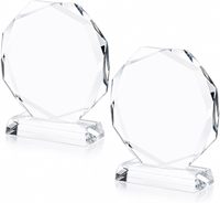Plaque de cristal vierge personnalisée, prix direct usine, avec coffret cadeau, trophée en verre vierge pour impression par sublimation UV