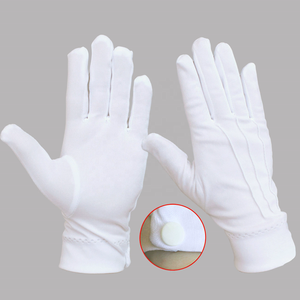 Logotipo personalizado Algodón Poliéster Joyería Premium Marching Band Guantes de algodón blanco Guantes DE TRABAJO Guantes ceremoniales - Product Image 1