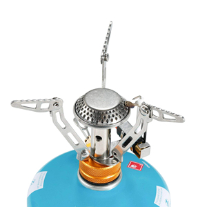 Réchaud à gaz portable pliable 115g ultra-léger 3000W avec allumeur intégré OEM ODM pour randonnée, camping et voyage - Product Image 5