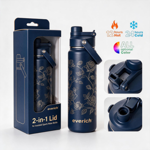 Échantillon Gratuit en Stock – Bouteille <span class=keywords><strong>d</strong></span>'Eau Isotherme en <span class=keywords><strong>Acier</strong></span> Inoxydable Sans BPA à Double Paroi avec Logo Personnalisé, Couvercle à Poignée et <span class=keywords><strong>Paille</strong></span> - Product Image 5