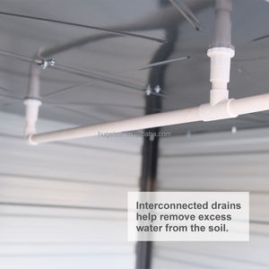 <span class=keywords><strong>Lit</strong></span> de jardin surélevé à structure en aluminium 2 en 1 Mini serre de jardin à cadre froid <span class=keywords><strong>avec</strong></span> fermeture à glissière de <span class=keywords><strong>rangement</strong></span> - Product Image 6