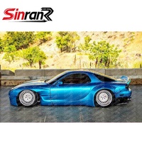 Faldones Laterales Estilo RB para RX7 FD FD3S 1992-2002, 2 Piezas, Fibra de Carbono FRP, Fibra de Vidrio, Pieza de Repuesto para Mejora de Carrocería Ancha Exterior