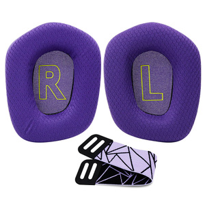 Almohadillas de tela de malla para auriculares de juego compatibles con Logitech G733, calidad OEM, transpirables, de tela deportiva, fundas para auriculares - Product Image 6