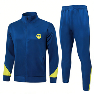Traje de Entrenamiento Corto con Cremallera Completa Estampado Otoño Invierno 25/26 Barcelona Uniforme de Competición de Clubes Europeos Ropa de Fútbol - Product Image 1