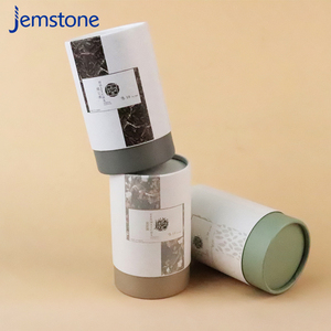 Tube de papier d'emballage imprimé couleur personnalisée matériaux sélectionnés biodégradables avec couvercle - Product Image 4