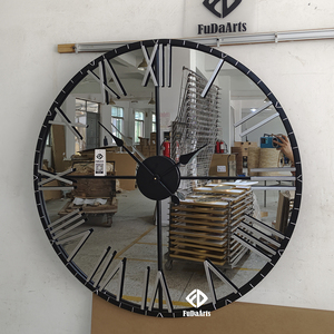 120cm Large Top Quality Round Mirror Clock Living Room Glass Large Watch Home Decor Wall Hanging Big Dropshipping 2025 New