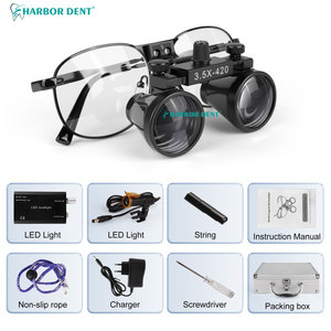 Occhiali Ingrandenti Elettrici per Laboratorio Dentistico 2.5X/3.5X, Montatura in Metallo 420mm, Luce LED 5W a Luminosità Regolabile per Odontoiatria - Product Image 6