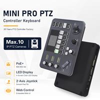 Contrôleur de caméra à joystick 2 axes, commutateur de diffusion en direct, mélangeur, commutateur, prise en charge PoE en option, caméra de conférence PTZ, écran LED