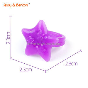 16 pièces filles bijoux en plastique anneaux colorés assortis anneaux en plastique jouet utiliser comme faveurs de fête pour Goody sacs Pinatas remplisseurs - Product Image 4