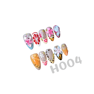 Faux ongles à presser en acrylique faits main de haute qualité, design carré effilé, livraison rapide, vente en gros, faux ongles 3D personnalisés et tendance - Product Image 1