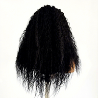 Wig Rambut Sintetis Tahan Panas 26-inci Transparan dengan Lace Front, Wig HD 13x4 Tenun Tangan, Harga Grosir Pabrik