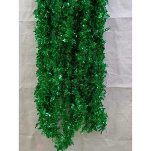 Guirnalda de oropel de PVC verde, decoraciones para árboles de fiesta de Navidad para eventos de oficina en casa, decoraciones de Acción de Gracias de otoño metálicas - Product Image 4