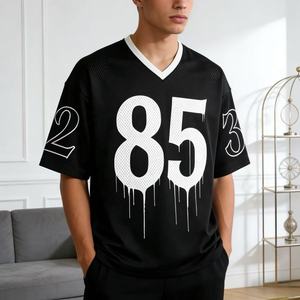 Sweat-shirt en maille imprimée en polyester à séchage rapide, style streetwear, coupe ample, haute qualité, pour homme, en tissu tricoté - Product Image 1