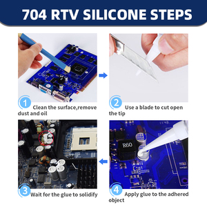 SD704 Universal RTV Silicone Sealant Electronic Silicone Glue High Temperature Resistant <b>Adhesive</b> for LED PCB Component Sealing - Product Image 6