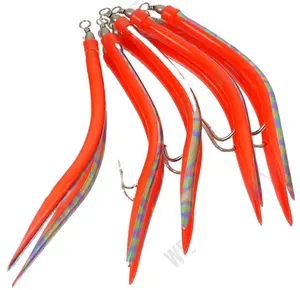 4 Pack Fully Rigged 7.5 Trolling Wahoo Lure Set Plus
