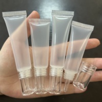 ISMAN Prêt à expédier – Tubes souples transparents en PE de 10 ml et 15 ml avec tête compte-gouttes, emballage cosmétique, vente en gros, logo personnalisé, directement de l'usine