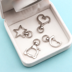 Màu bạc kim loại tôm hùm xoay Clasp dây buộc túi Keychain với hình ngôi sao Snap Clasp móc sản phẩm mới nút chai - Product Image 5