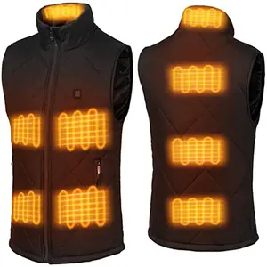 soft shell waterproof and warm vest USB heating clothing Smart warm vest for outdoor sports in winter