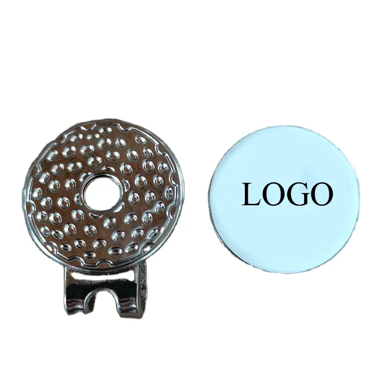 Wholesale Custom Logo Metal Divot Tool Blank Magnetic Hat Clip And Golf Ball Marker Golf Pin