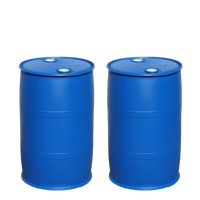 Conteneurs de stockage à tambour en plastique bleu 30L 50L 60L 120L 160L 200L pour aliments/eau/produits chimiques/emballage de carburant