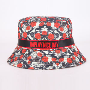 Оптовая продажа, Женская Повседневная шляпа от солнца с принтом, шляпы-ведра для рыбаков, дизайнерские шляпы-ведра с индивидуальным логотипом - Product Image 4