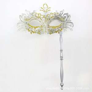 Маскарадная маска с палочкой для женщин и мужчин, Венецианская маска для лица для выпускного бала, Марди-Гры - Product Image 4