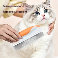 Peigne de toilettage pour animaux BanabaPet, personnalisable, avec poignée en ABS + TPR pour une élimination rapide des nœuds et un coiffage efficace pour tous les chiens et chats