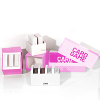 Boîtes de jeux de cartes personnalisées en papier rose pour adultes, pour jeux de société en groupe, de fête, de famille, de couple, ou de jeu alcoolisé