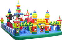 Chine pas cher grand grand petit blanc gonflable fleur rebondissant châteaux enfants commercial cavalier videur avec toboggan