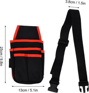 坚韧博士13英寸皮带工具袋红色边缘600D牛津布电动工具袋带扣闭合3年保修原始设备制造商 - Product Image 3