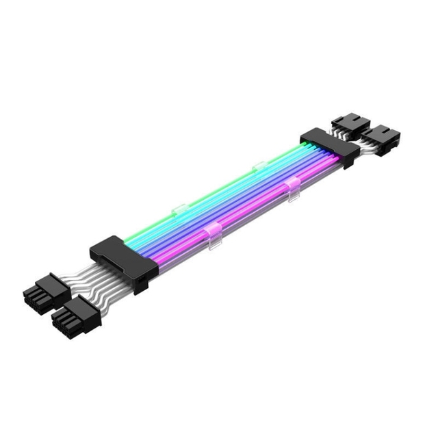 New Double Rgb Cable Pc Graphics Card Power Supply Wire Black 5V ARGB Neon Color Line Extension Cable