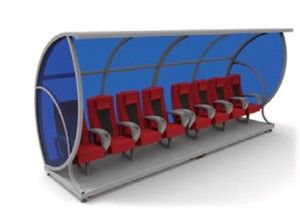 مقاعد فاخرة للاعبي كرة القدم مع قاعدة ألومنيوم للملاعب الخارجية بسعر المصنع - Product Image 3