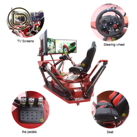 LeaderDream Amusement Park Racing Arcade Game Machine 3 Pantalla 360 grados 6DOF F1 Simulador de carreras Conducción de automóviles en el centro comercial