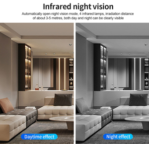 Caméra de surveillance pour bébé W03 1080P WiFi avec vision nocturne infrarouge grand angle 150° et stockage cloud pour la sécurité à domicile et la surveillance des animaux de compagnie - Product Image 5