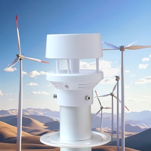 Sensor Transdutor Ultrassônico de Velocidade e Direção do Vento Personalizado 5 em 1 Material ABS Rs485 Anemômetro Meteorológico - Product Image 5